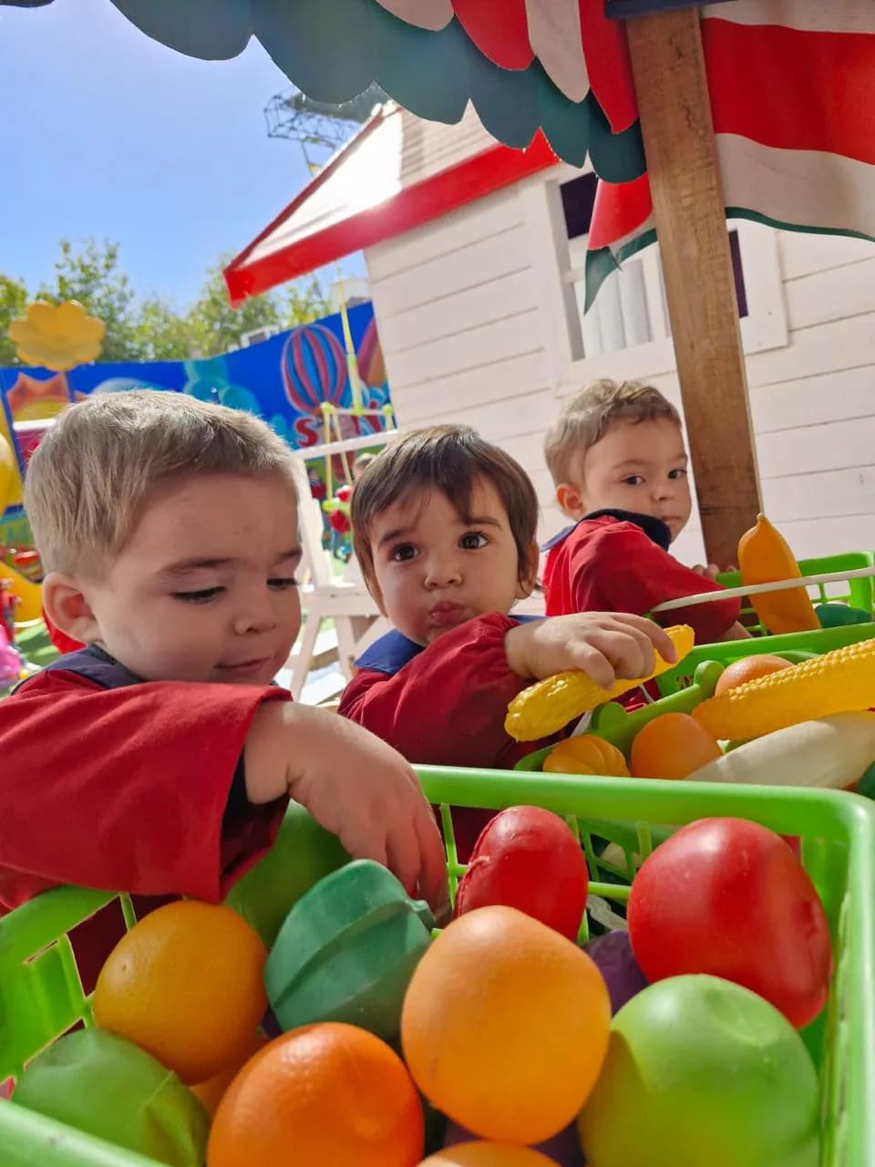 Actividad recreativa en el jardín